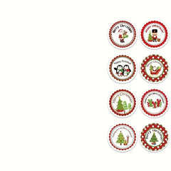 500 Christmas Festive Stickers - Animals Snowmen Trees - Small Business Supplies