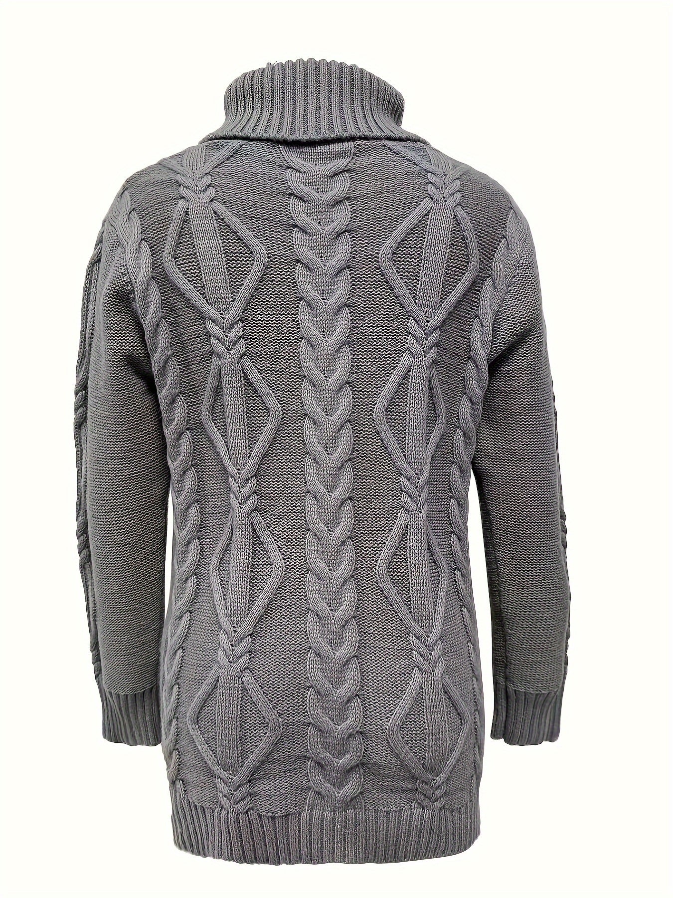 Cable Long Sleeve Turtle Neck Jumper