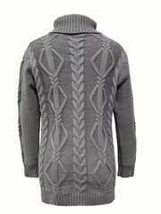 Cable Long Sleeve Turtle Neck Jumper