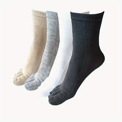 4 Pairs Solid Toe Socks for Women