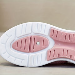 Women's Breathable Woven Sneakers Lightweight Slip On Shoes