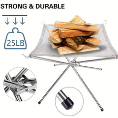 Portable Garden Fire Pit 4 Legs Collapsible Fire Pits Fireplace