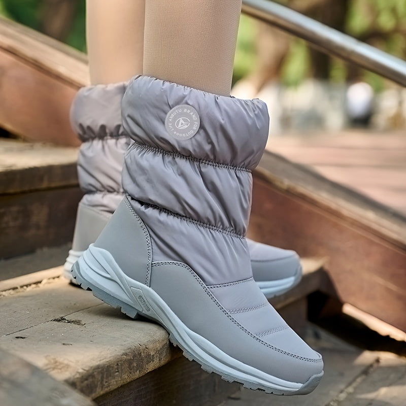 Women's Waterproof Snow Boots Plush Inner Thermal Winter Mid Calf Boots