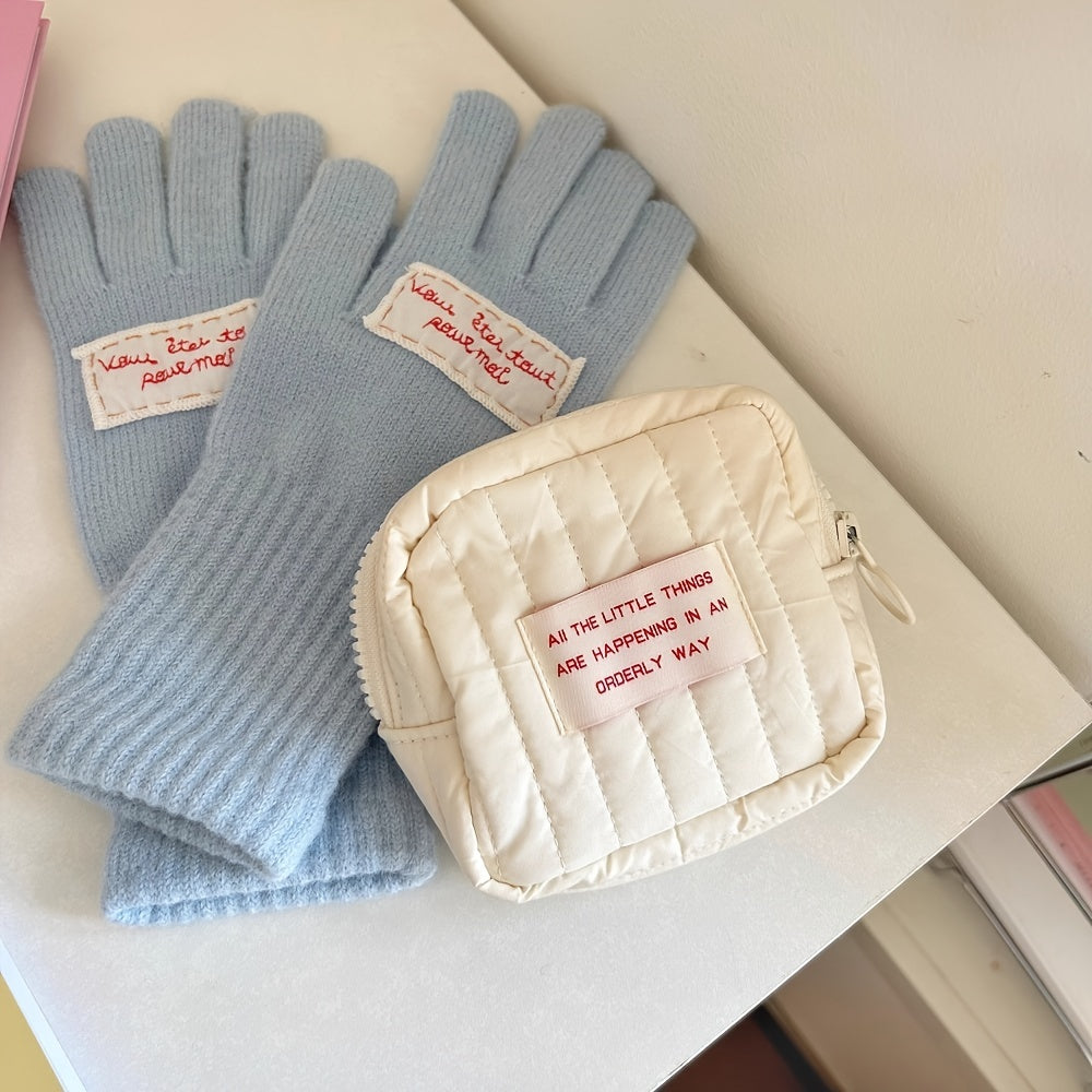 Small Makeup Bag Headphones Coin Purse Lipstick Storage Travel Organizer