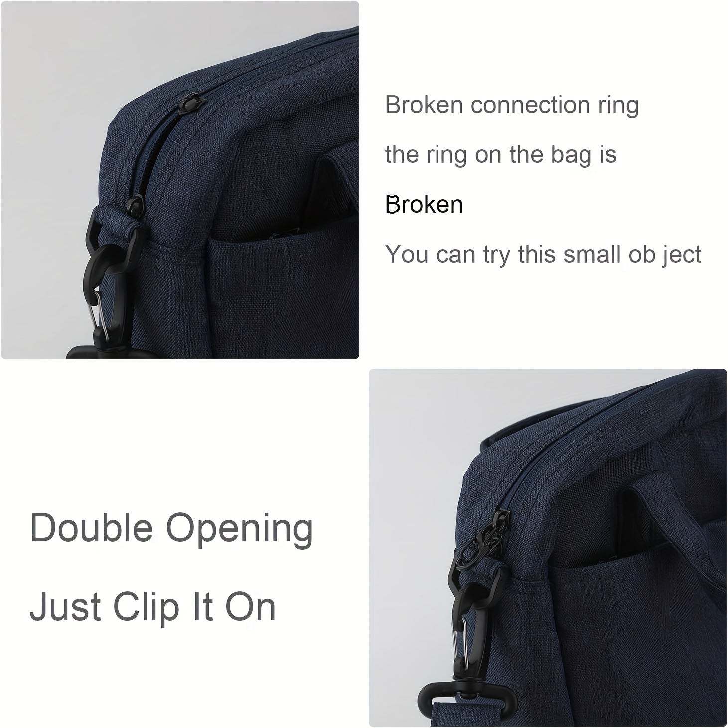 18pcs Metal Zipper Pull Buckle Keychain for Outdoor Camping