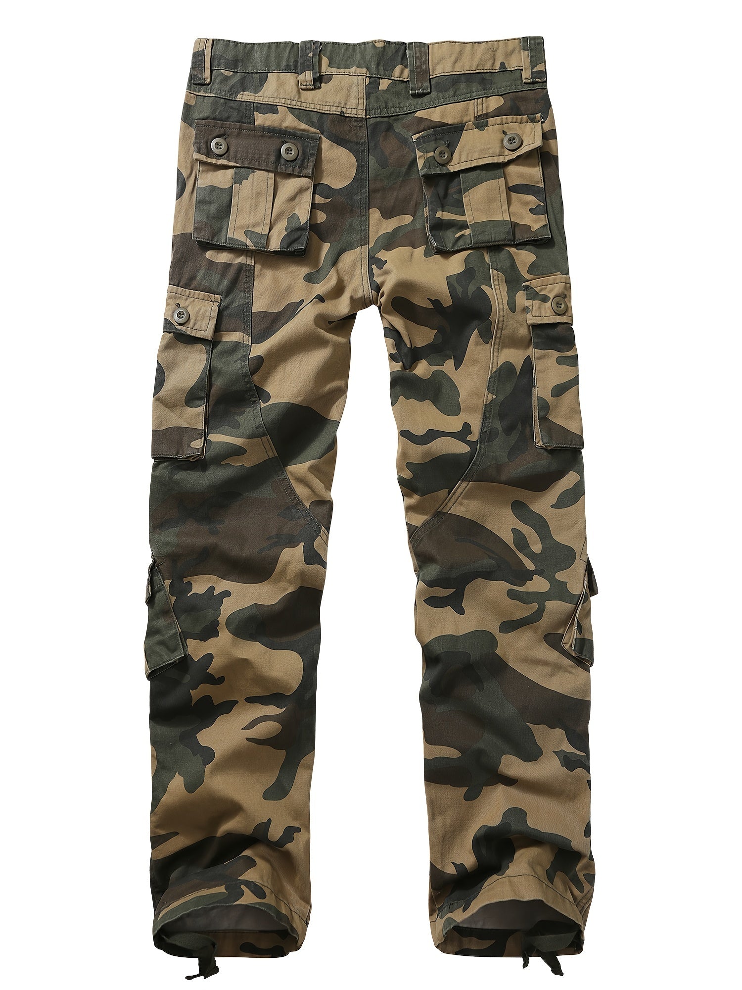 AKNAVY Camo Cargo Pants Men's Outdoor Cotton Loose Fit