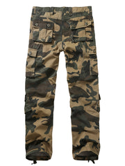 AKNAVY Camo Cargo Pants Men's Outdoor Cotton Loose Fit