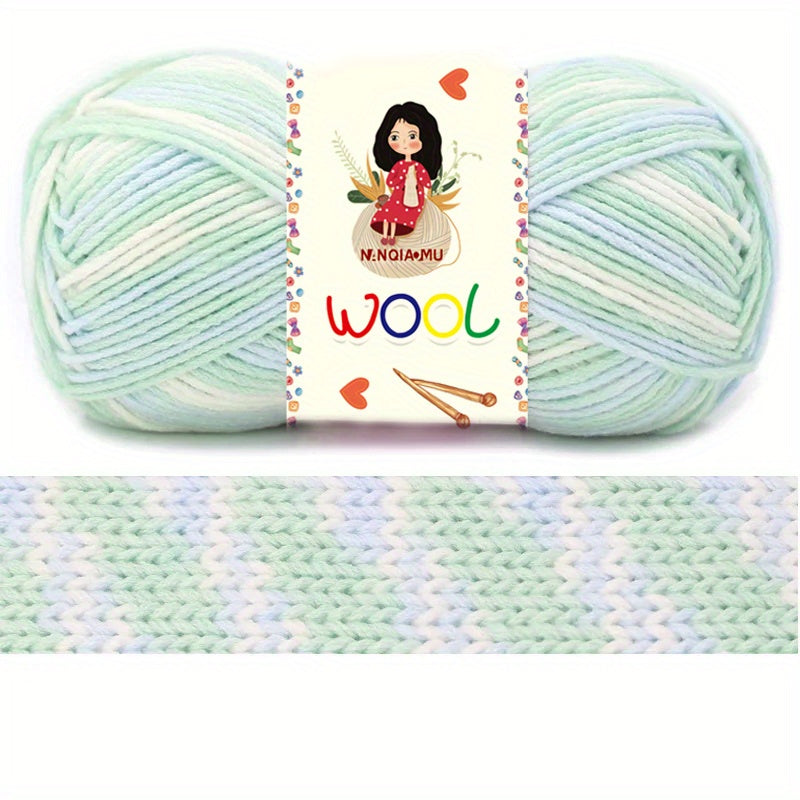 2pcs Gradient Wool Medium Thick Thread for Scarves Hats Clothing Weaving