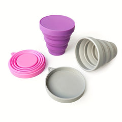 5 Pack Portable Silicone Folding Cups for Outdoor Travel