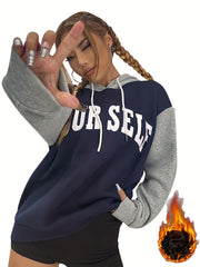 Casual Sports Sweatshirt with Hoodie for Women