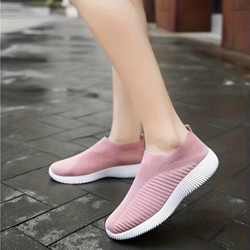 Women's Lightweight Mesh Slip-On Sneakers for Outdoor Walking