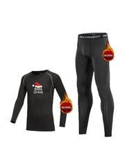 2pcs Christmas Toddler Fleece Compression Sets