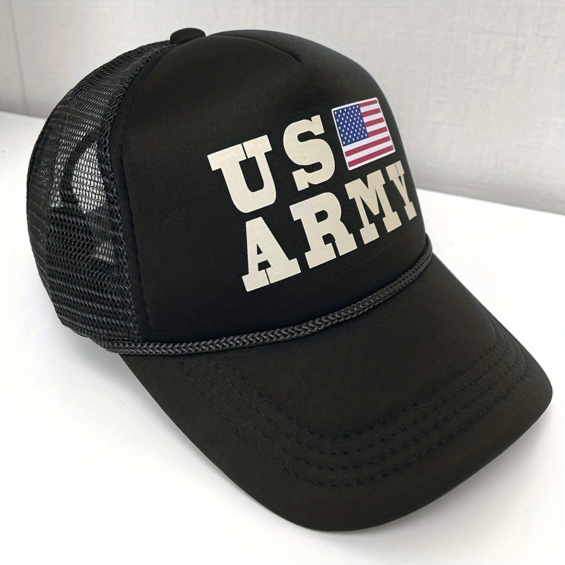 US Army Print Trucker Hat Mesh Baseball Cap