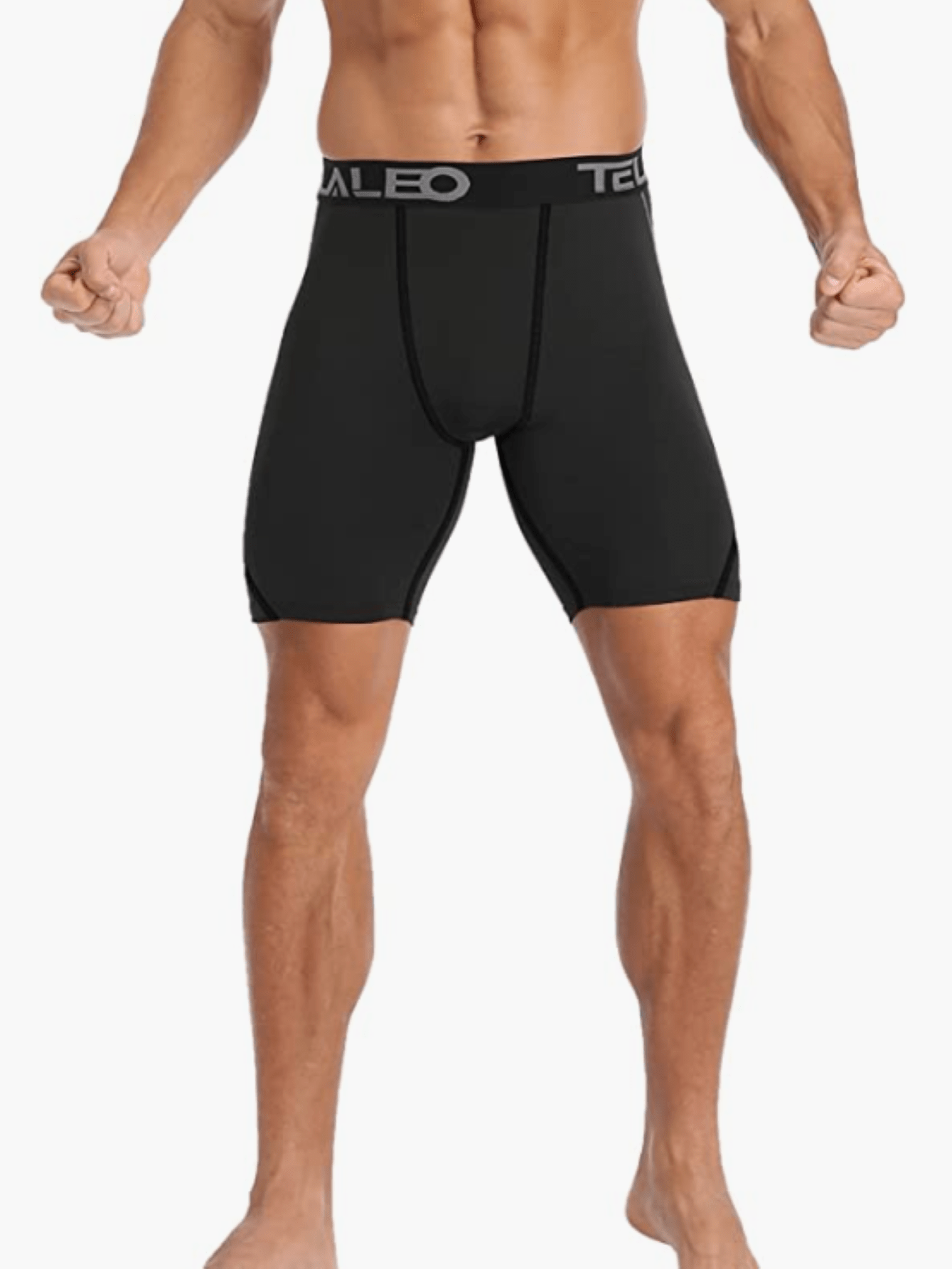 Telaleo Men's Compression Shorts 3-Pack for Running and Workouts