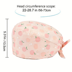 Cartoon Nurse Cap with Button Elastic Scrub Hat
