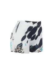 Letter & Dandelion Print Skinny Shorts Casual Shorts