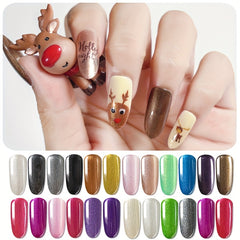 6PCS Christmas Pearl Powder Set Nail Glitter Magic Mirror Cloud Brocade DIY