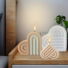 Heart Door Candle Mold DIY Heart Coaster Arch Decoration Silicone Mold
