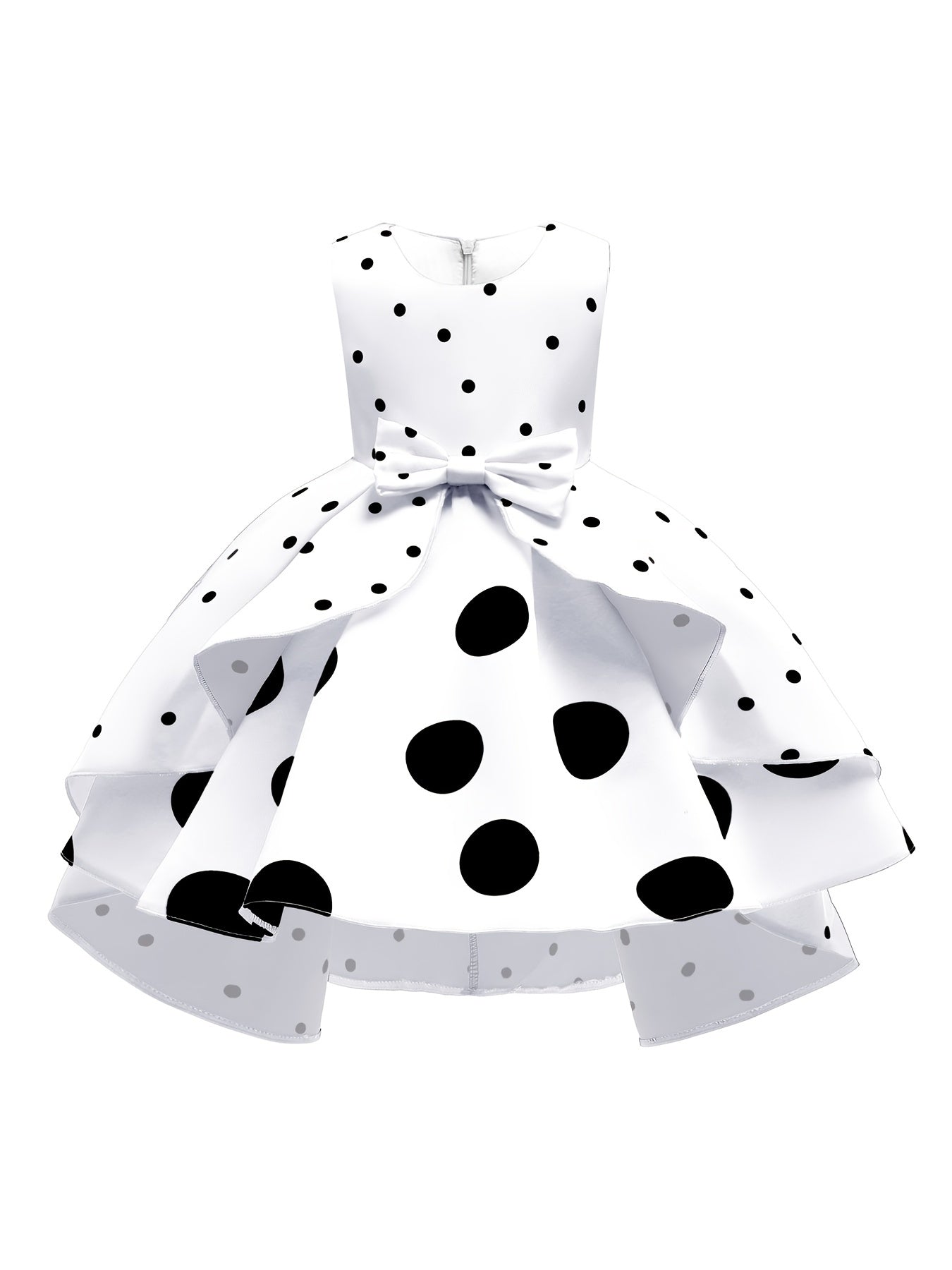 Girls Princess Dress Polka Dot Ruffles Dress for Party