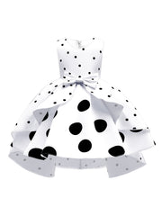 Girls Princess Dress Polka Dot Ruffles Dress for Party