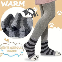Winter Cat Paw Fluffy Socks for Women and Men
