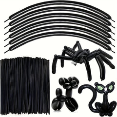 100pc Twisted Spider Latex Balloons for Halloween Decor