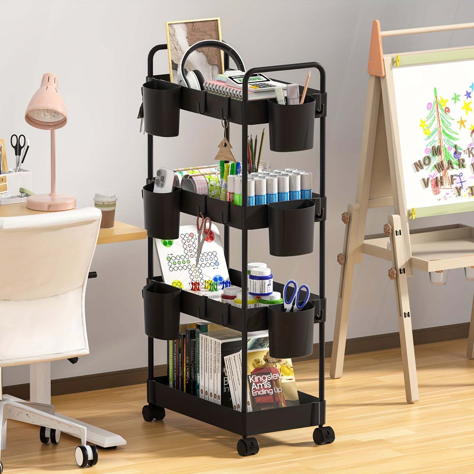 Multifunctional Snack Storage Rack with Wheels