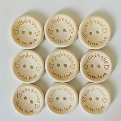 50pcs Retro Clothing Sewing Buttons DIY Wooden Decorative Buttons