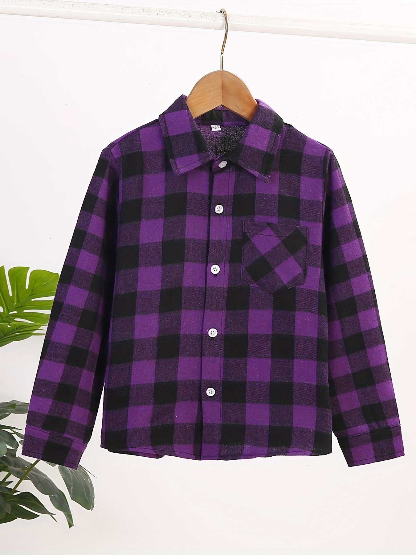 Boys Plaid Shirts Long Sleeve Tops Spring Fall Outwear Jacket
