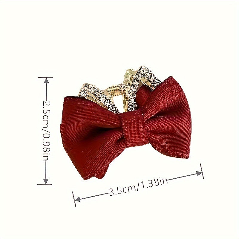 2pcs Cat's Ear Hair Clip with Bow Hairpin