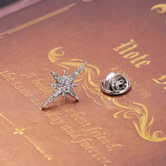 Stylish Six Pointed Star Brooch for Girls - Perfect Accessory