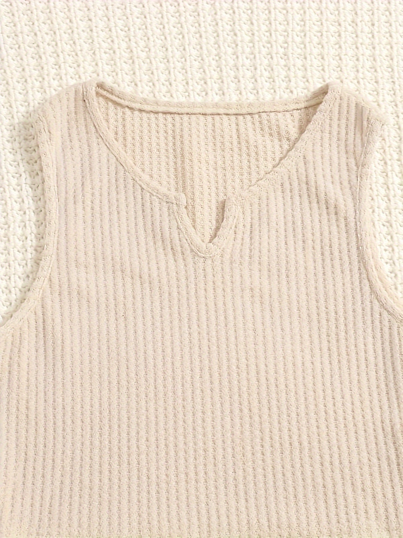 Preppy Pajamas Set Tank Top & Tie Front Shorts Home Wear 2pc Set