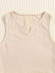 Preppy Pajamas Set Tank Top & Tie Front Shorts Home Wear 2pc Set