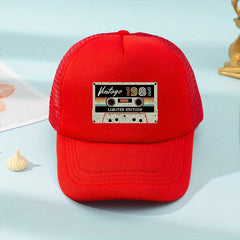 Children's Print Magnetic Tape Mesh Baseball Cap Sunshade Peaked Cap
