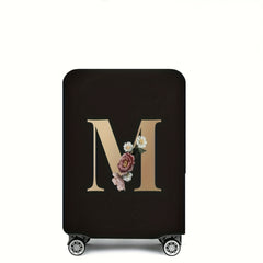 Flower Letters Travel Luggage Cover Elastic Dustproof Protective Washable Case