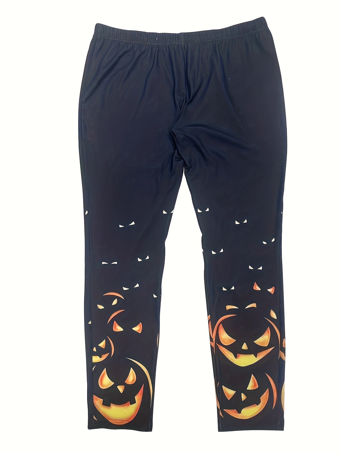 Halloween Leggings Women's Plus Funny Pumpkin Print Leggings