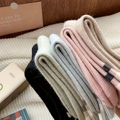 5 Pairs Colorblock Striped Socks Women's Stockings