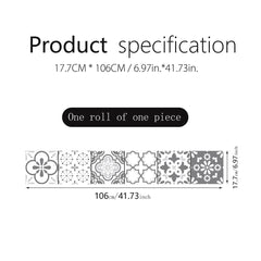 Moroccan Pattern Stair Sticker Self-adhesive Waterproof Wall Sticker