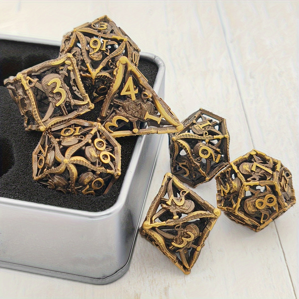 Dragonslayer Elemental Pirate Double Sword Elemental Dice Set 7pcs