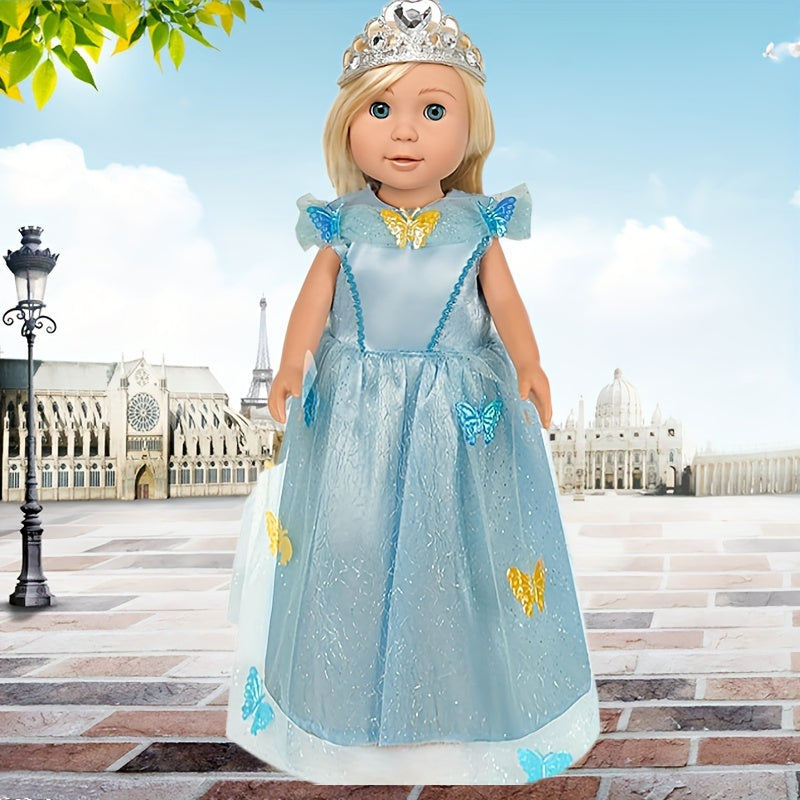 Princess Dress for 18 Inch Dolls - Christmas Birthday Party Gift