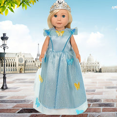 Princess Dress for 18 Inch Dolls - Christmas Birthday Party Gift