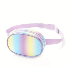 Kids Rainbow Pattern Waist Bag for Outdoor Sports