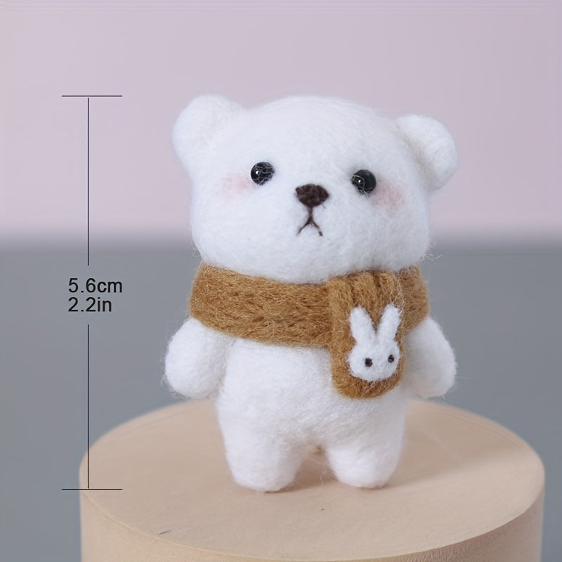 Bear Wool Felt Diy Material Bag Wall Decoration Kit