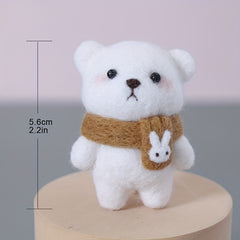Bear Wool Felt Diy Material Bag Wall Decoration Kit