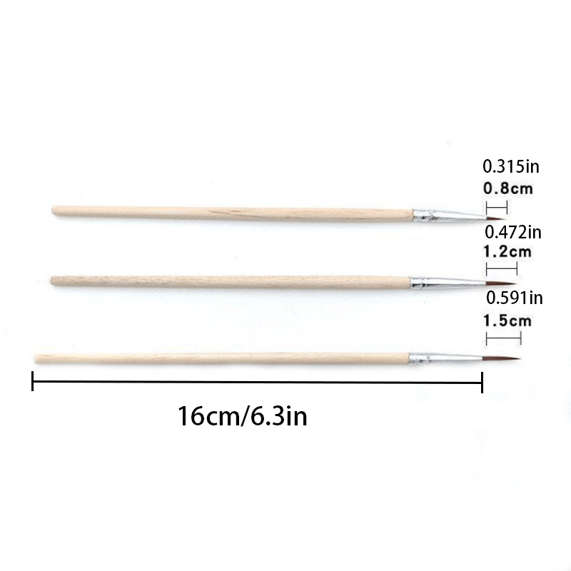 10pcs Ultra Fine Nylon Line Drawing Pens with Wooden Handles