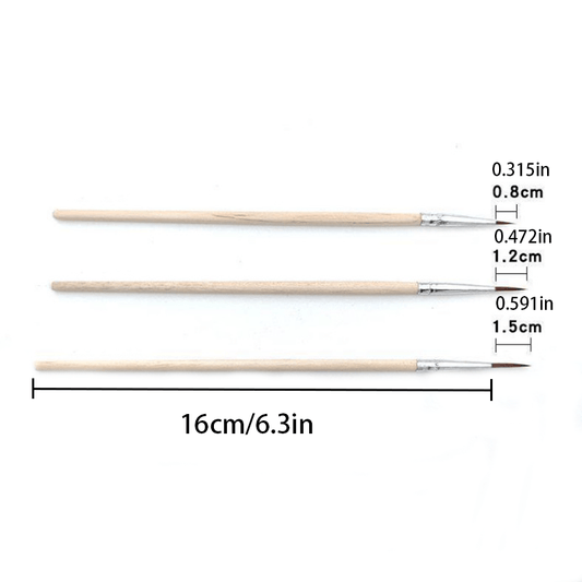 10pcs Ultra Fine Nylon Line Drawing Pens with Wooden Handles