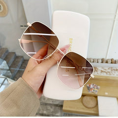 Large Square Frame Gradient Sunglasses Retro Glasses