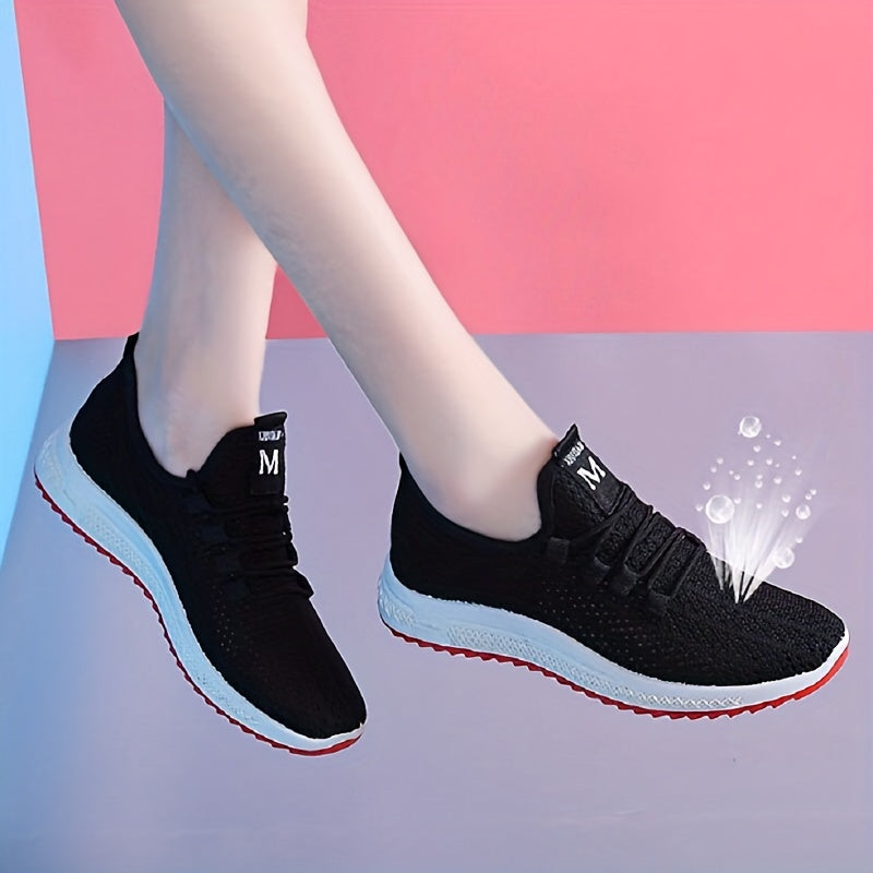 Women's Knitted Sports Shoes Breathable Lightweight Outdoor Running Shoes