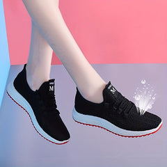 Women's Knitted Sports Shoes Breathable Lightweight Outdoor Running Shoes