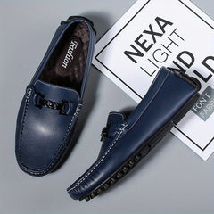 Men's Moc Toe Loafer Shoes Metallic Decor Slip On Shoes Spring Summer